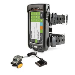 Vente de Terminal portable codes-barres mains-libres avec lecteur bagues lasers Intermec Honeywell Dolphin 70e Megacom